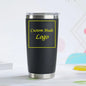 custom personalized laser engraved tumbler black logo