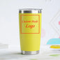 personalized custom engraved yellow tumbler 