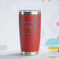 custom engraved personalized etched red coffee tumbler