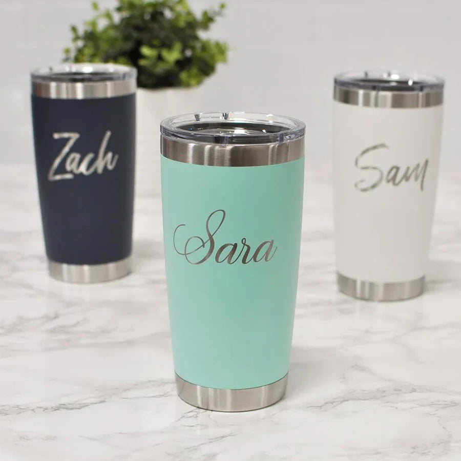 20oz Engraved Stainless Steel Insulated Cup - Timber Engravings