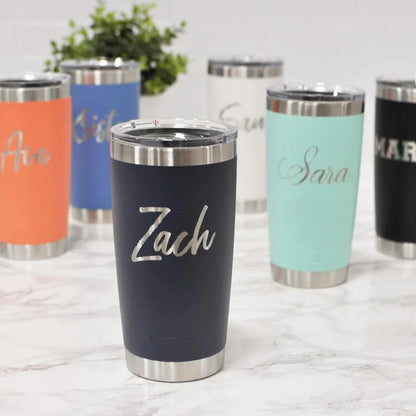 20oz Engraved Stainless Steel Insulated Cup - Timber Engravings