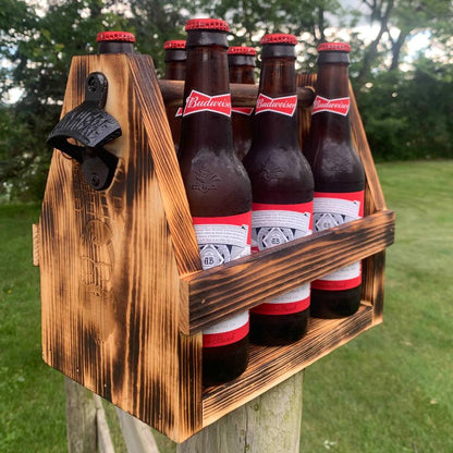 Wood Rustic Beer Caddy